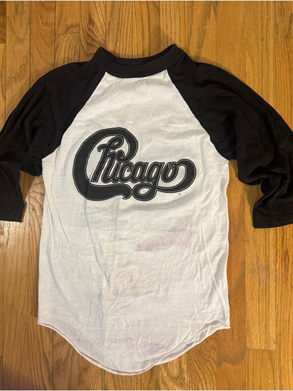 Vintage 1982 Tour Sportswear CHICAGO 3/4 Sleeve 80s Band Baseball Tee Medium